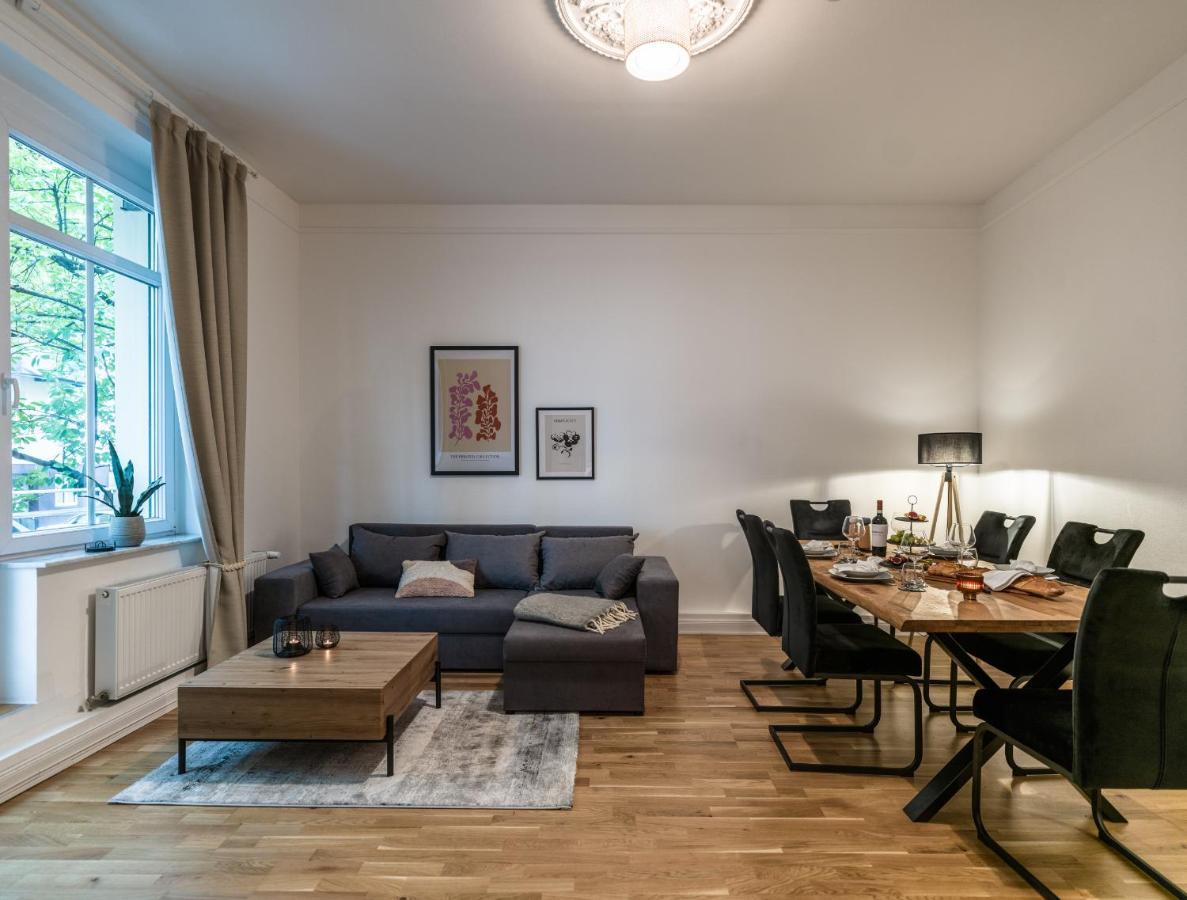 Hochwertige Altbauwohnung Im Modernen Stil In Wiesbaden - Kueche - Terrasse - Wlan - Zentral Exterior foto